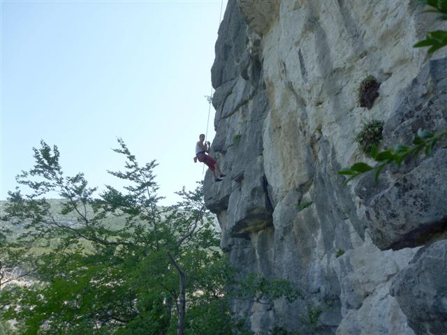 Fred a la descente du 6a